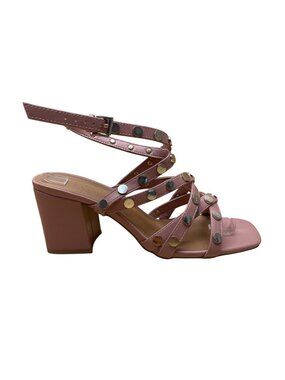 Asos Design Women’s Pink Strappy Studded Harlow Block Heel Sandals Size 8